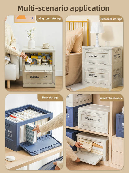 Foldable Household Storage Box: Organize Clothes, Quilts, Toys, and More - Stylish Living Room Storage Basket