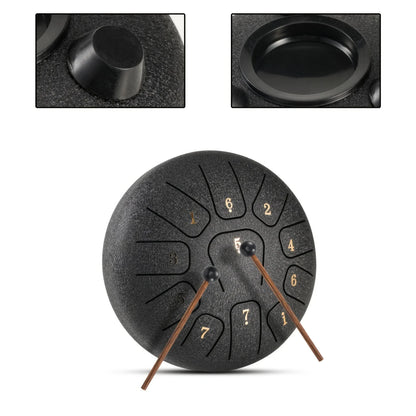 Miwayer 6" Steel Tongue Drum Gift Set — 11-Note Sound Healing Instrument with Tuning Kit for Yoga, Meditation & Anxiety Relief