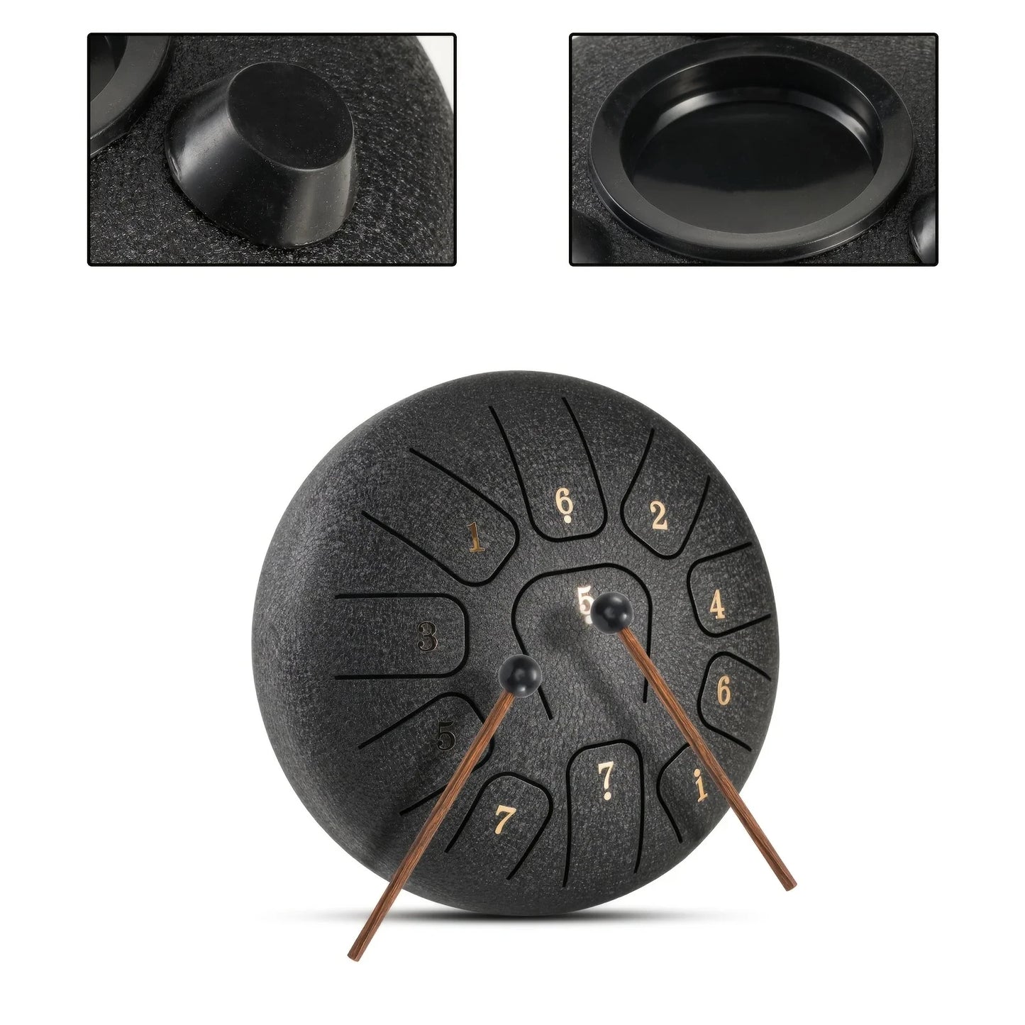 Miwayer 6" Steel Tongue Drum Gift Set – 11-Note Sound Healing Instrument with Tuning Kit for Yoga & Meditation