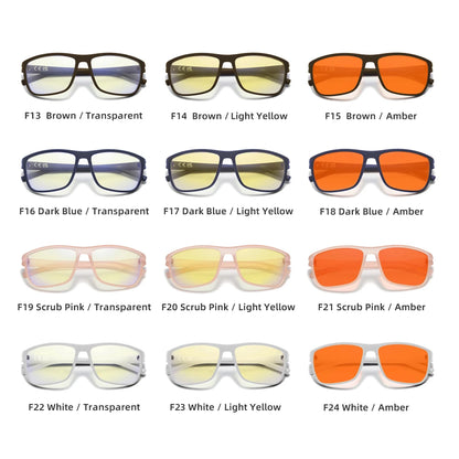 99% Blue Light Blocking Glasses — KINGSEVEN Transparent Lens Computer Eyeglasses