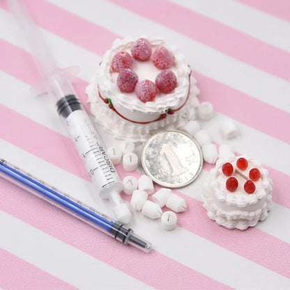 6pcs Mini Cake Dessert Food Nozzles Set - Press Clay Nozzles, Sharpener, Milk Cream Tools for Mini Clay Creations