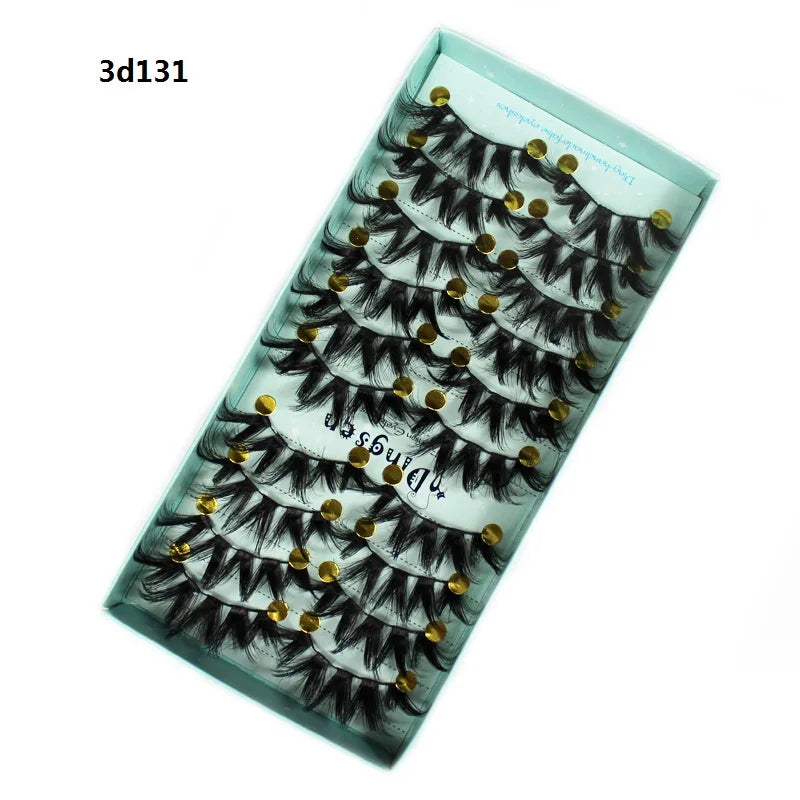 DINGSEN 10 Pairs Handmade Eyelash Fans – Individual False Lashes for Beauty & Makeup, Factory Price