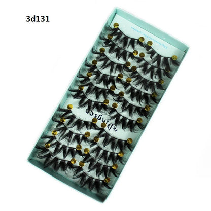 DINGSEN 10 Pairs Handmade Eyelash Fans – Individual False Lashes for Beauty & Makeup, Factory Price