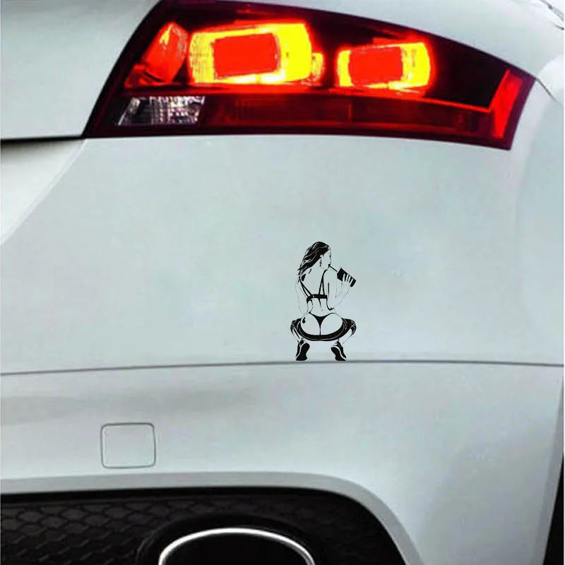 Sexy Girl Car Vinyl Decal - Waterproof Body Graphic Sticker for Scratch Covering and Vehicle Decoration