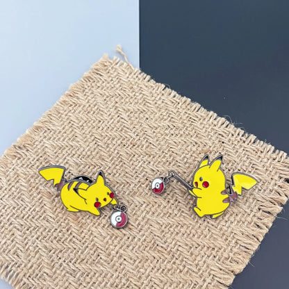 Cute Yellow Cartoon Animal Enamel Pin - Metal Dangle Charm Brooch for Backpacks, Clothing, Hats & Gifts