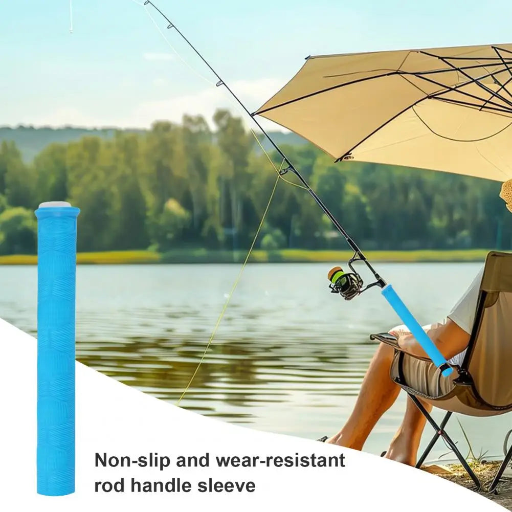 Silicone Fishing Rod Handle Cover – Non-Slip Grip Sleeve 17-32MM Universal Pole Protector Accessory