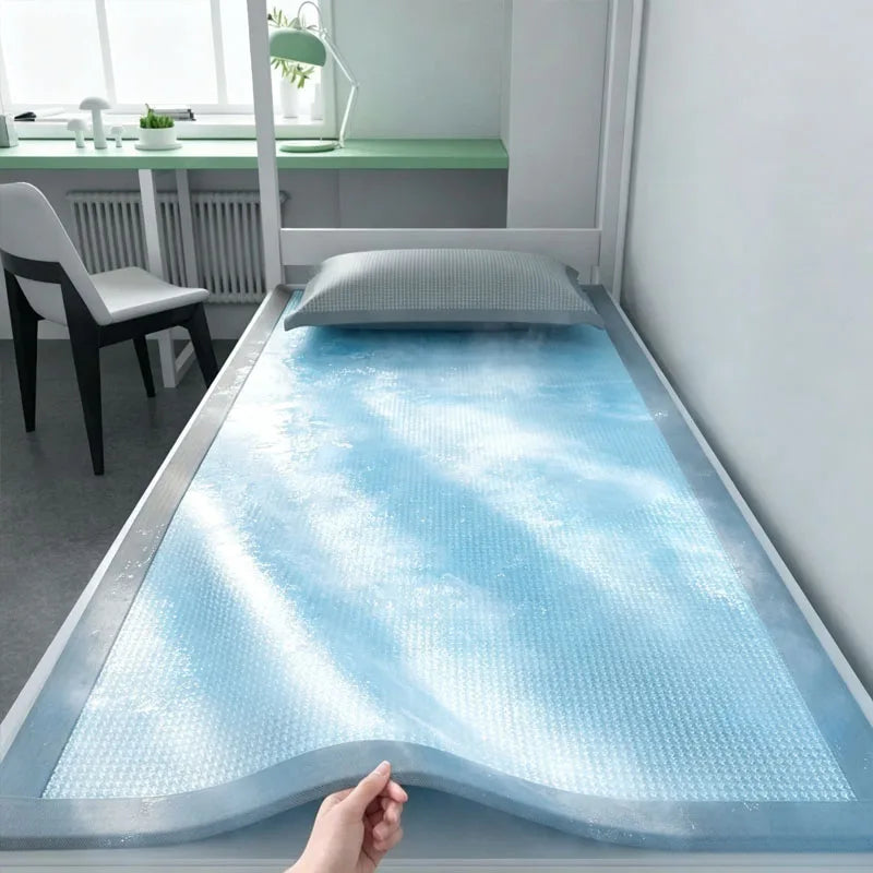 Summer Cooling Ice Silk Mat - Breathable Jacquard Sleeping Pad for Home & Travel