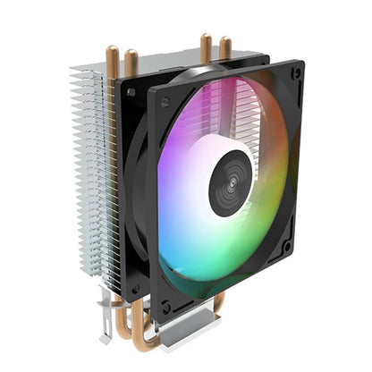 TEUCER CPU Cooler — 2-4 Heat Pipe Radiator with 3-Pin PWM Silent RGB Fan for Intel LGA 1700/1150/1155/1156/1366 & AMD AM2/AM3/AM4