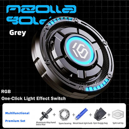 Magnetic Fingertip Spinner - Metal Push-Slide Fidget Toy for Stress Relief and Focus