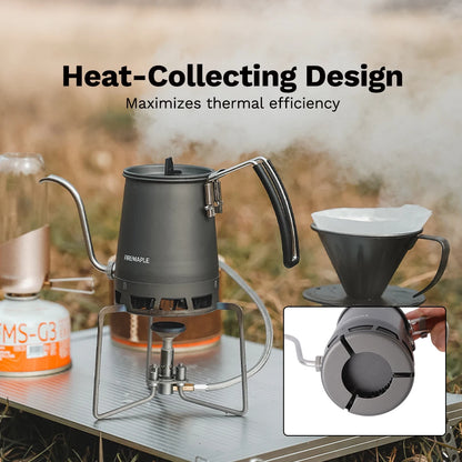 Fire-Maple Petrel Pour-Over Coffee Kettle - Gooseneck Spout with Detachable Handle for Portable Brewing