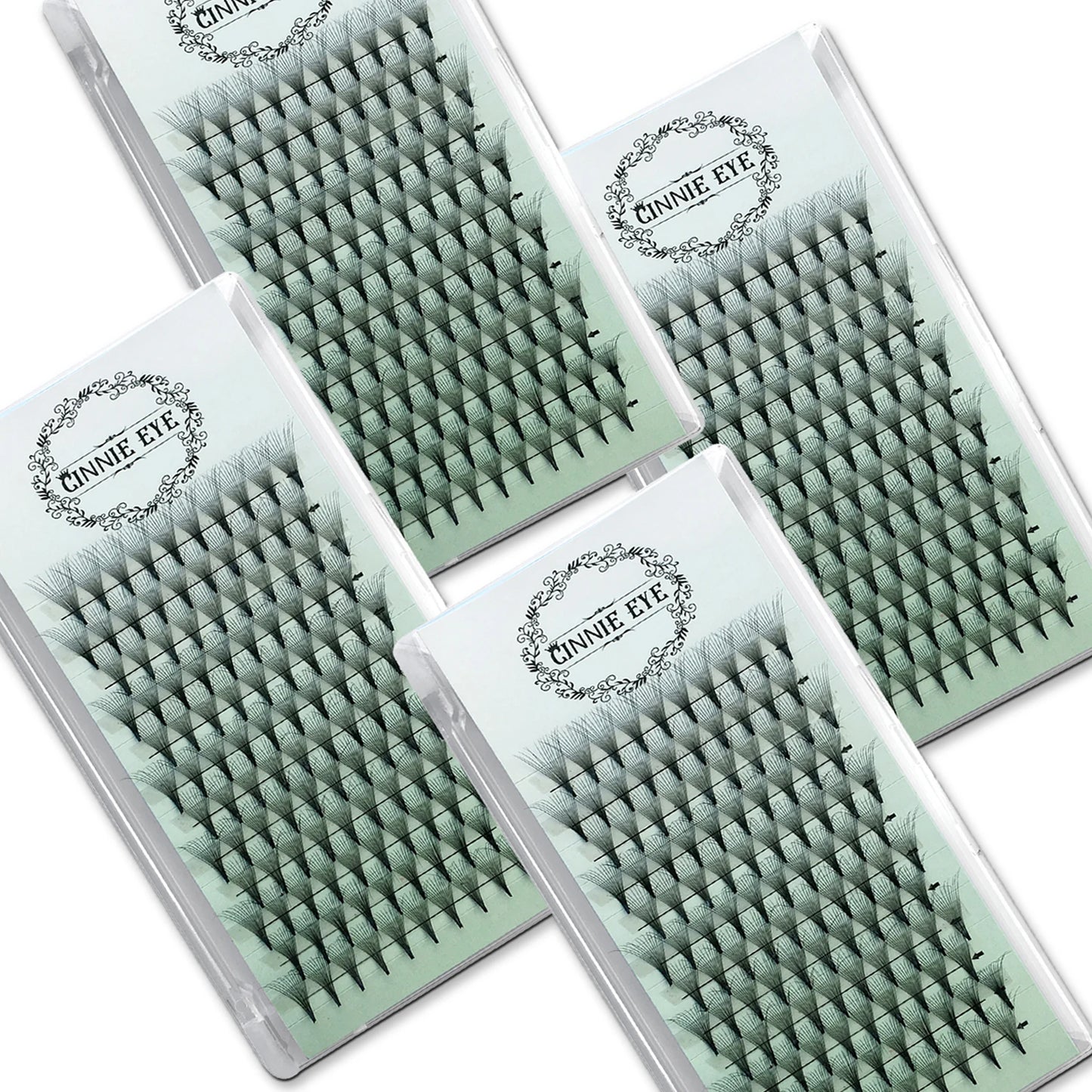 10D Premade Volume Eyelash Fans – Long Stem 3D-6D Pointy Base False Lash Clusters