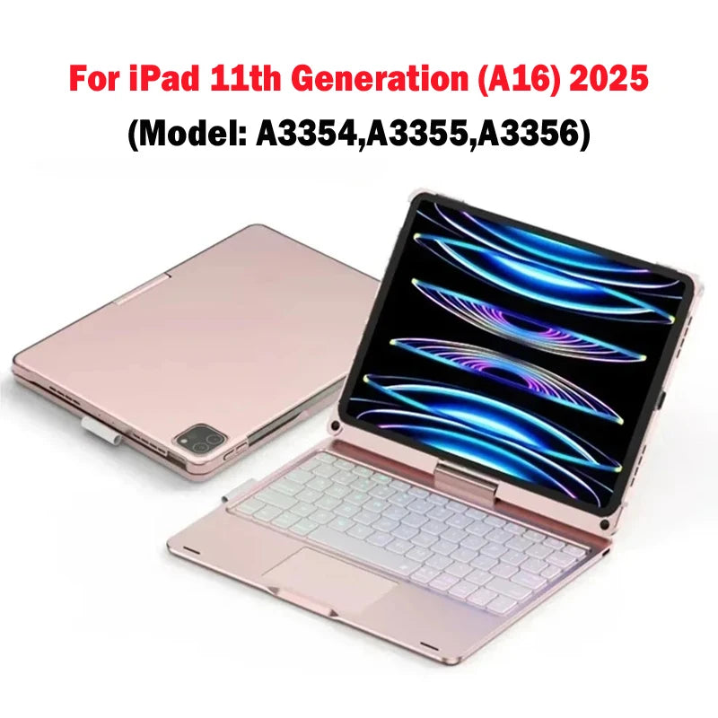 New Magic Keyboard Case for iPad — 360° Flip Backlit Keyboard for iPad 11th Gen A16, iPad Air 11/13-inch M3 2025