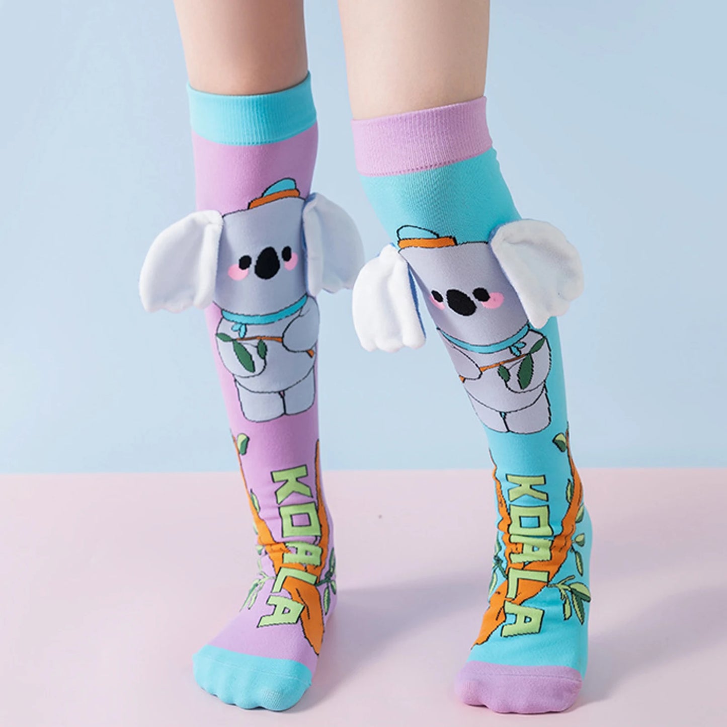 Cute 3D Cartoon Animal Knee-High Socks – Dog, Rabbit & Penguin Long Socks for Kids Party & Festival