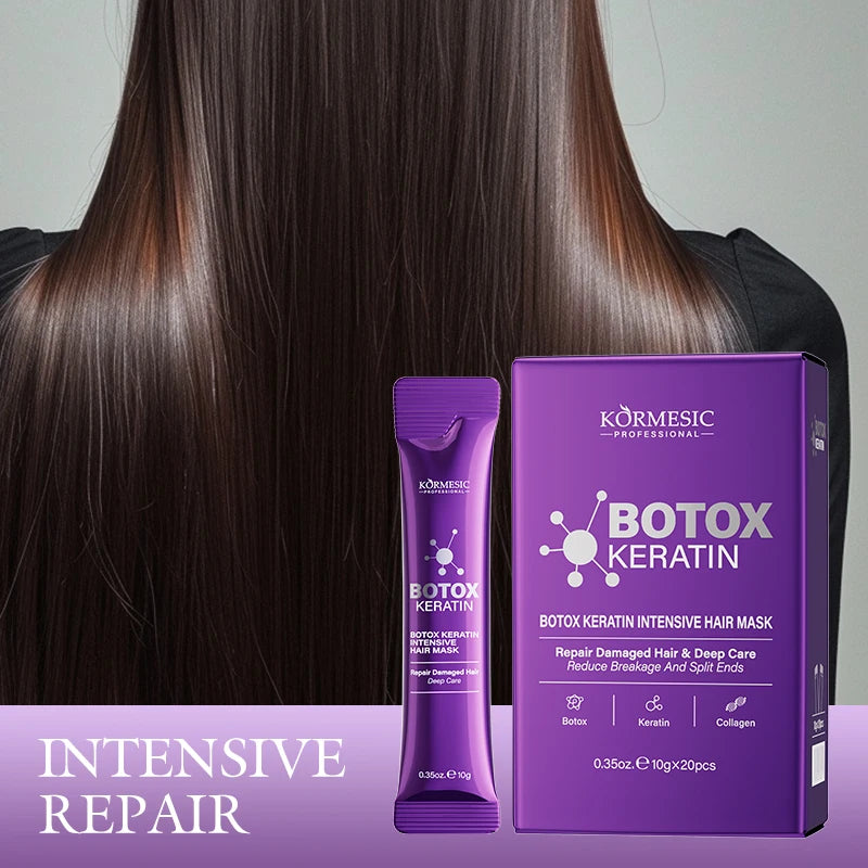 Keratin Hair Repair Mask - 5 Second Deep Moisture Treatment for Smooth Shiny Frizz-Free Hair
