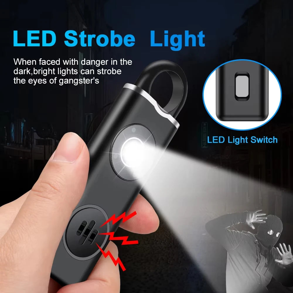 Hollarm Personal Safety Alarm – 130dB Loud Rechargeable Keychain with LED for Women, Kids & Elderly