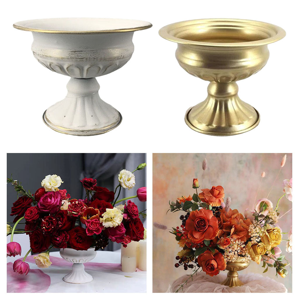 Metal Flower Vase & Candle Holder — Table Centerpiece for Wedding, Anniversary, Party & Hanging Decorations