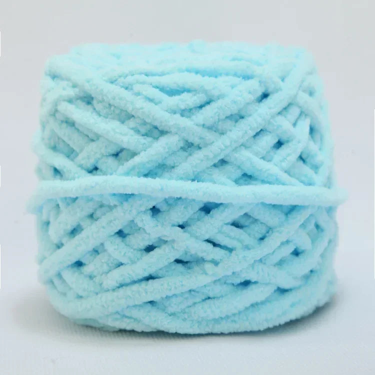 100g Chenille Knitting Yarn – Soft Thick Cotton Ice Strip Wool for DIY Hand Knitting Scarves & Crafts