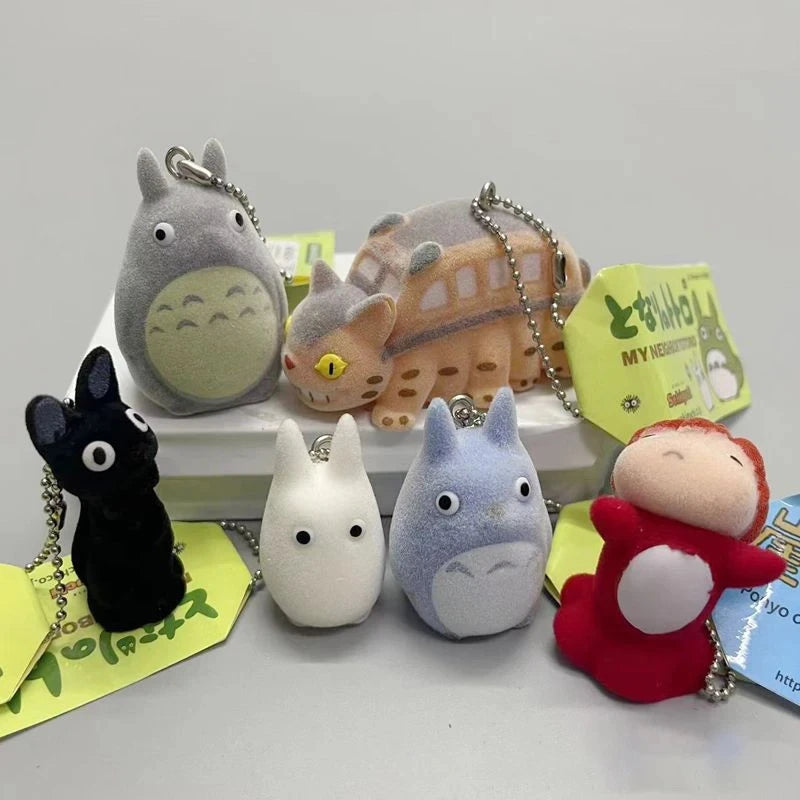 Hayao Miyazaki Totoro & Ponyo Keychain – Cute Cartoon Doll Bag Pendant, Car Accessory & Birthday Gift for Girls