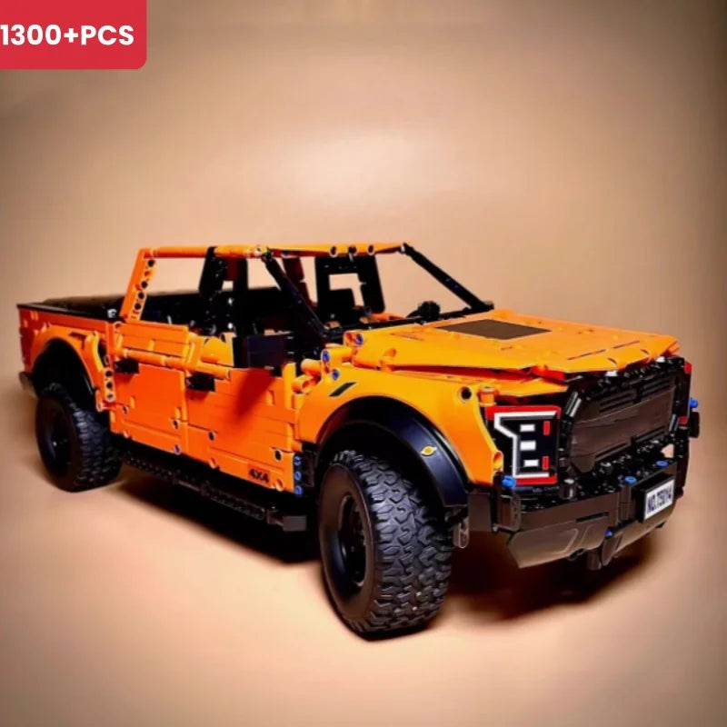 New 1379PCS Ford Raptors F150 Pickup Truck Building Blocks – Technical Sports Car Model Bricks for Kids Racing Vehicle Toy Gifts