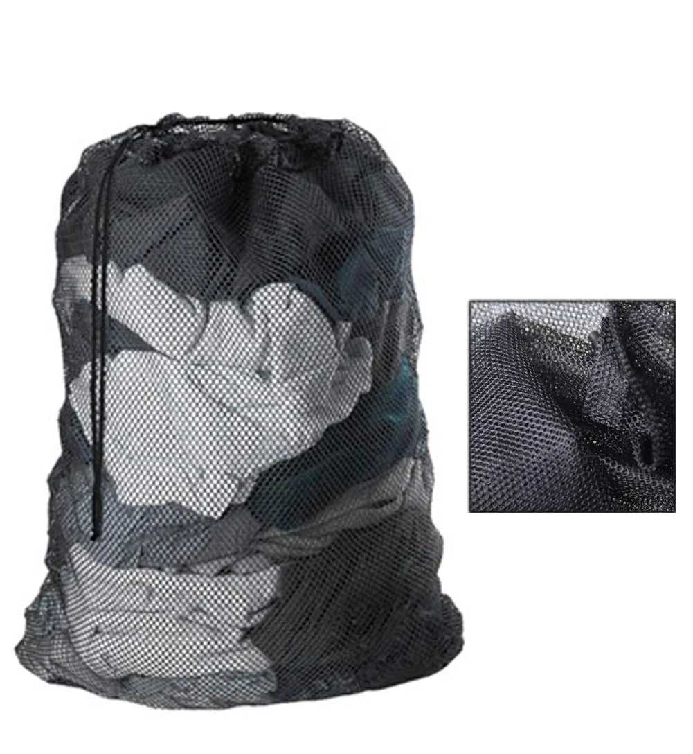 Large 60x90cm Laundry Mesh Bag — Solid Color Drawstring Clothes Washing Bag, Anti-Snag & Deformation
