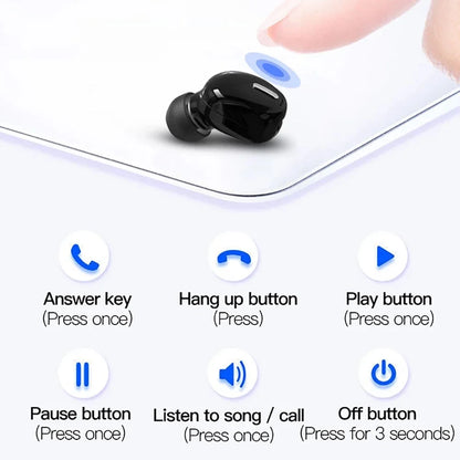 Wireless Bluetooth Earbuds - Handsfree Stereo Sport Gaming Headset Headphones for Xiaomi Smartphones