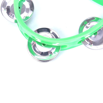 Handheld Tambourine with Metal Bells – Plastic Percussion Toy for Kids, KTV & Party Games