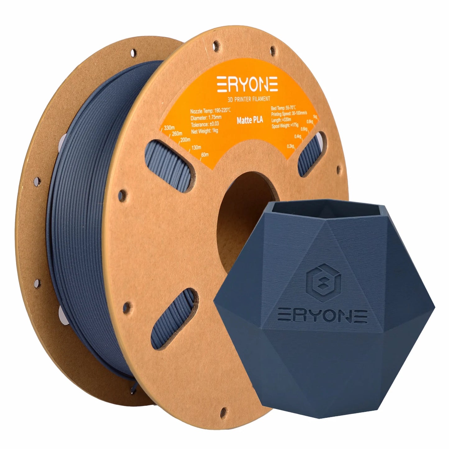 ERYONE Matte PLA Filament 1.75mm – 1KG High-Quality Spool for 3D Printing, Fast Shipping