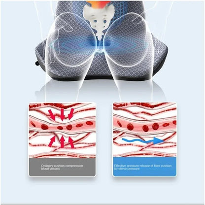 Coccyx Memory Foam Chair Pillow – Orthopedic Seat Pad for Office, Car & Tailbone Pain Relief, Hemorrhoid Treatment Cushion