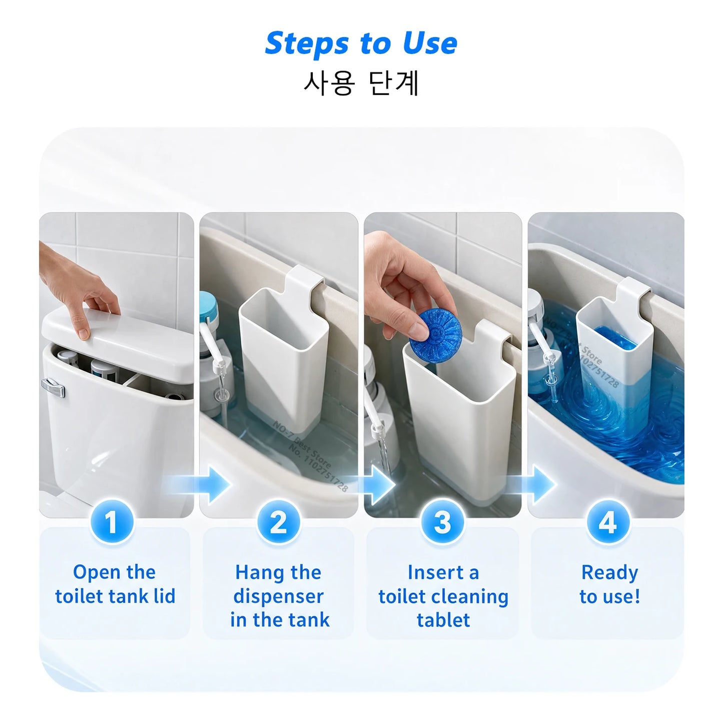 iLMH Toilet Bowl Cleaner Dispenser - Hanging Slow-Release Tank Replacement Cleaning Buffer Box