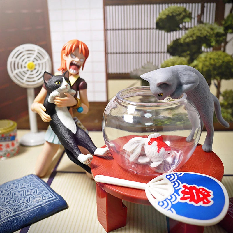 Goldfish Cat Blind Box Ornament - Cute Cat Figure Desktop Decor Toy Gift Collection