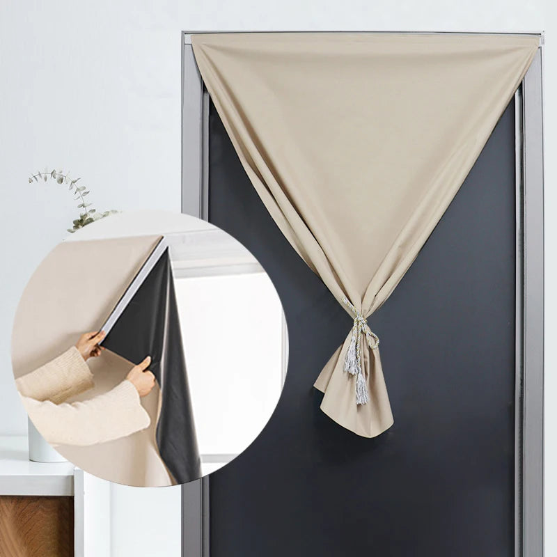 100% Blackout Self-Adhesive Curtain – Punch-Free Sunshade for Bedroom, Window, Door, and Balcony with Privacy and Insulation