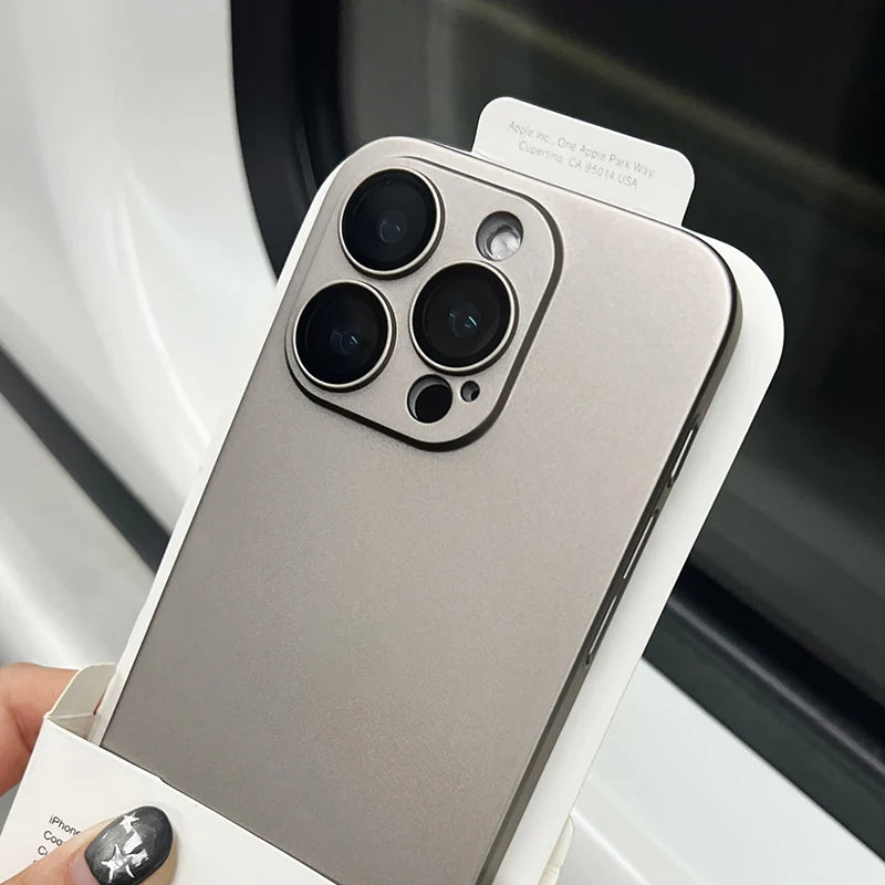Ultra-Thin Matte iPhone Case - Slim Shockproof PC Cover with Glass Camera Protection for iPhone 11–16, Plus & Pro Max Models