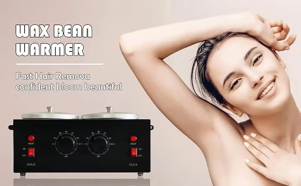 Dual Wax Pot Professional Heater – Electric Paraffin Waxing Machine for Hair Removal & Spa Use