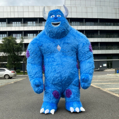 Blue-Haired Monster Inflatable Costume - Customizable Cartoon Mascot Walking Performance Outfit