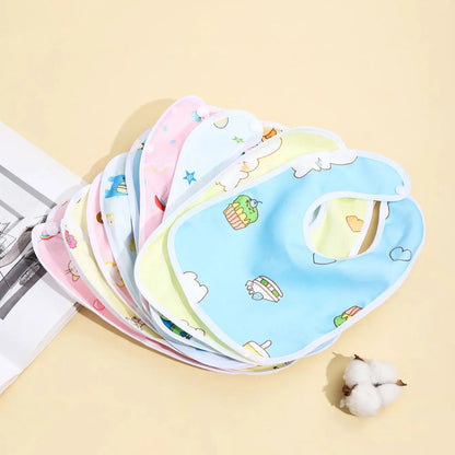 Cotton Baby Bib Set - 4/6/8/10PCS Waterproof Feeding Bibs & Toddler Scarf Protection for Newborn Boys Girls