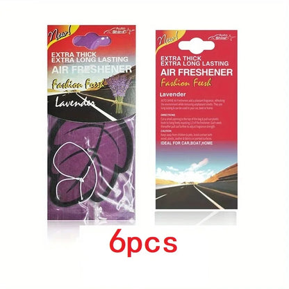 3-60PCS Car Air Fresheners — Natural Scented Tea Paper, Vanilla Fragrance, Leaf-Shaped Auto Interior Accessories