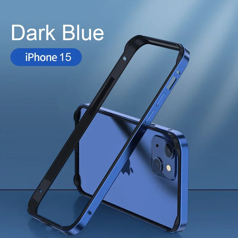 Hybrid Silicone & Aluminum Metal Phone Case – Heat-Resistant Bumper for iPhone 11 to 17 Pro Max
