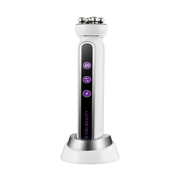 3 in 1 RF EMS Facial Roller Massager – 360° Skin Lifting, Fine Line Reduction, Microcurrent Beauty Machine