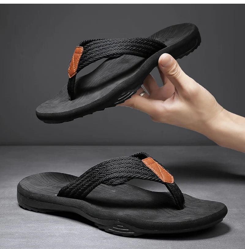 High Quality Men's Flip Flops – Fashion Summer Beach Slippers, Breathable & Thick Sole Casual Outdoor Sandals