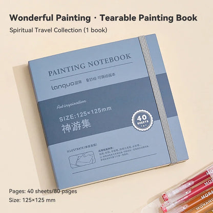 Mini Tearable Sketchbook 250gsm – 40-Sheet Drawing Notebook for Watercolor, Acrylic, Marker, Oil & Gouache