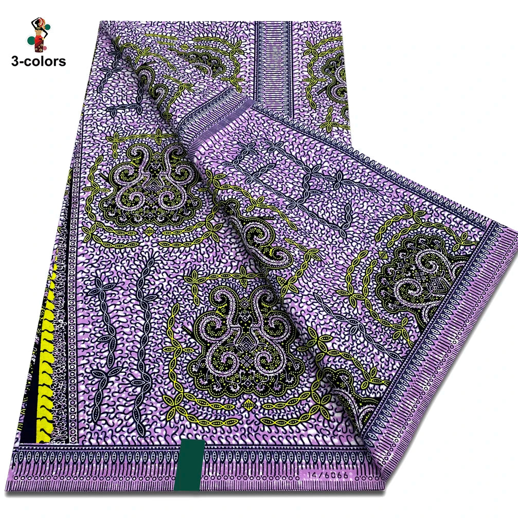 Newest African Ankara Wax Fabric - 100% Cotton Soft Dutch Hollandais Pagne Print for Dresses & Sewing