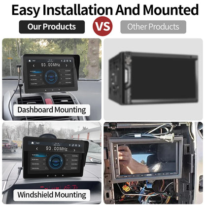 Grandnavi 7-Inch Universal Car Multimedia Touch Screen – Wireless CarPlay & Android Auto Video Player for Vehicles