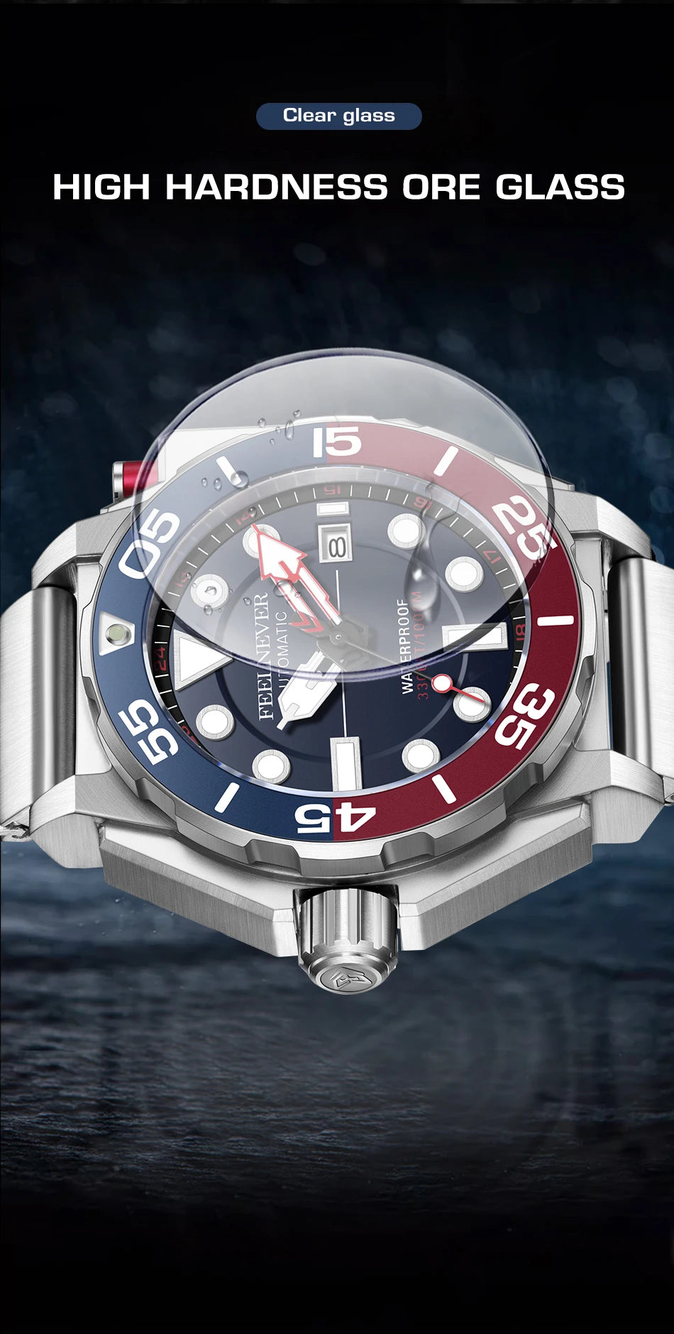 FeelNever Luxury Automatic Watch for Men – Fashion Business & Military Mechanical Waterproof Wristwatch