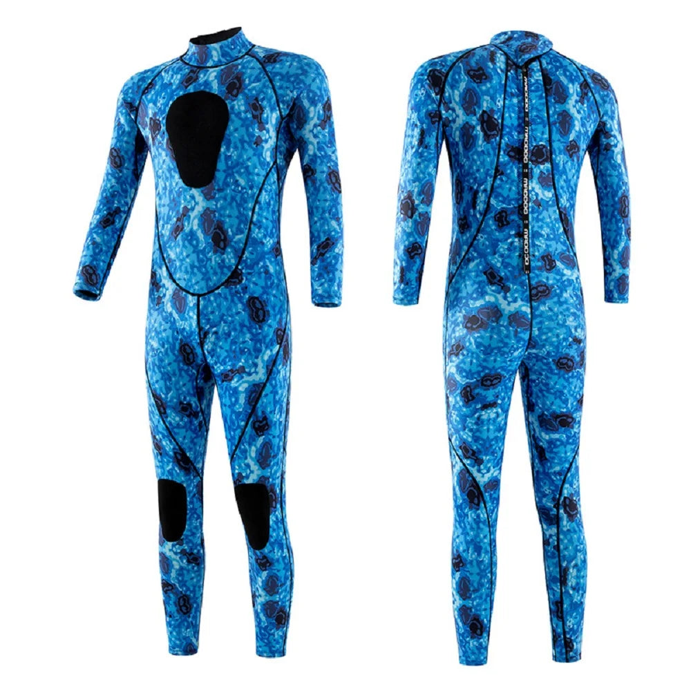 3mm Spearfishing Wetsuit – Neoprene Full Body Thermal Suit for Fishing, Diving, Surfing, Snorkeling & Kayaking, Camouflage Design