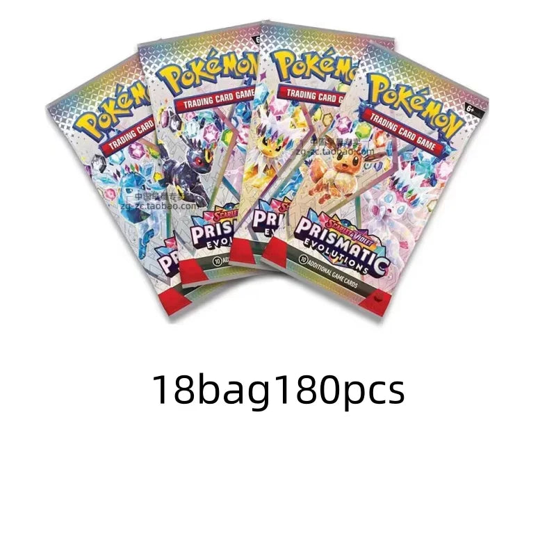 360-Piece Pokémon Card Set – Prismatic Evolutions Scarlet & Violet, 151 Surging Sparks Paldean Fates English Booster Battle Cards