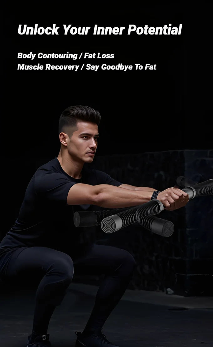 Ergonomic Strength Training Bar – Stainless Steel Biceps & Triceps Muscle Expander