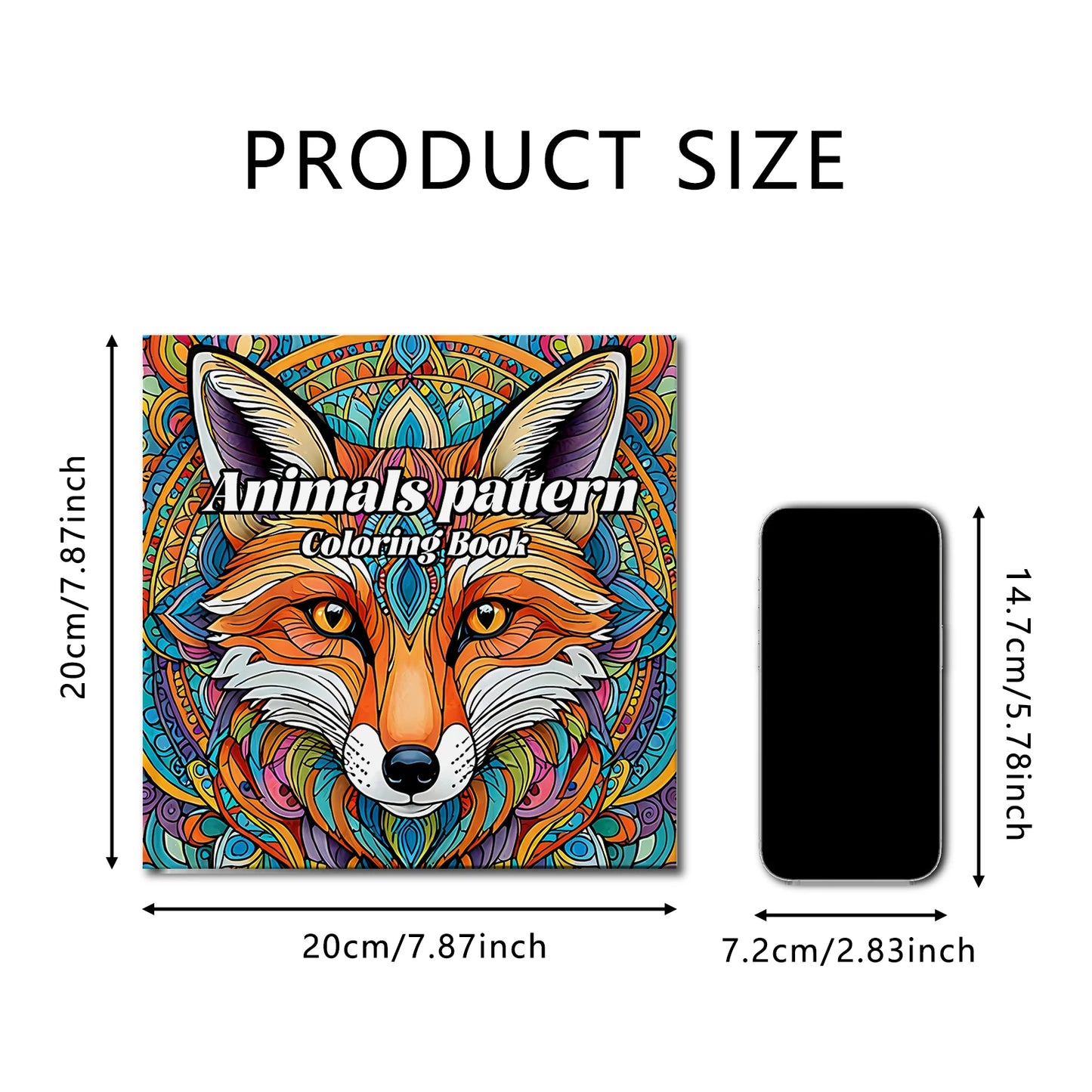 24-Page Mandala Animals Coloring Book - Creative Art & Stress Relief Activity Book for Adults, Gifts & Parties