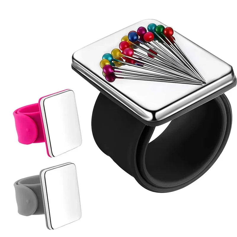 Magnetic Wrist Sewing Pincushion - Silicone Pin Holder Bracelet for Sewing and Crafting