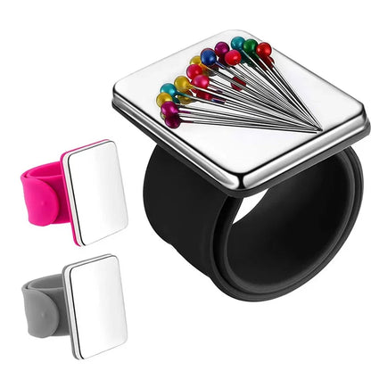 Magnetic Wrist Sewing Pincushion - Silicone Pin Holder Bracelet for Sewing and Crafting