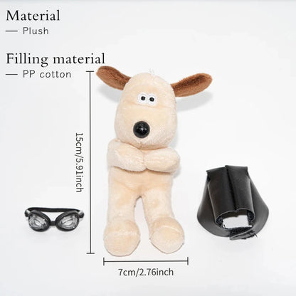 Fluffy Plush Puppy Car Ornament - Cute Dashboard, Windshield Wiper Rod & Interior Decor Accessory